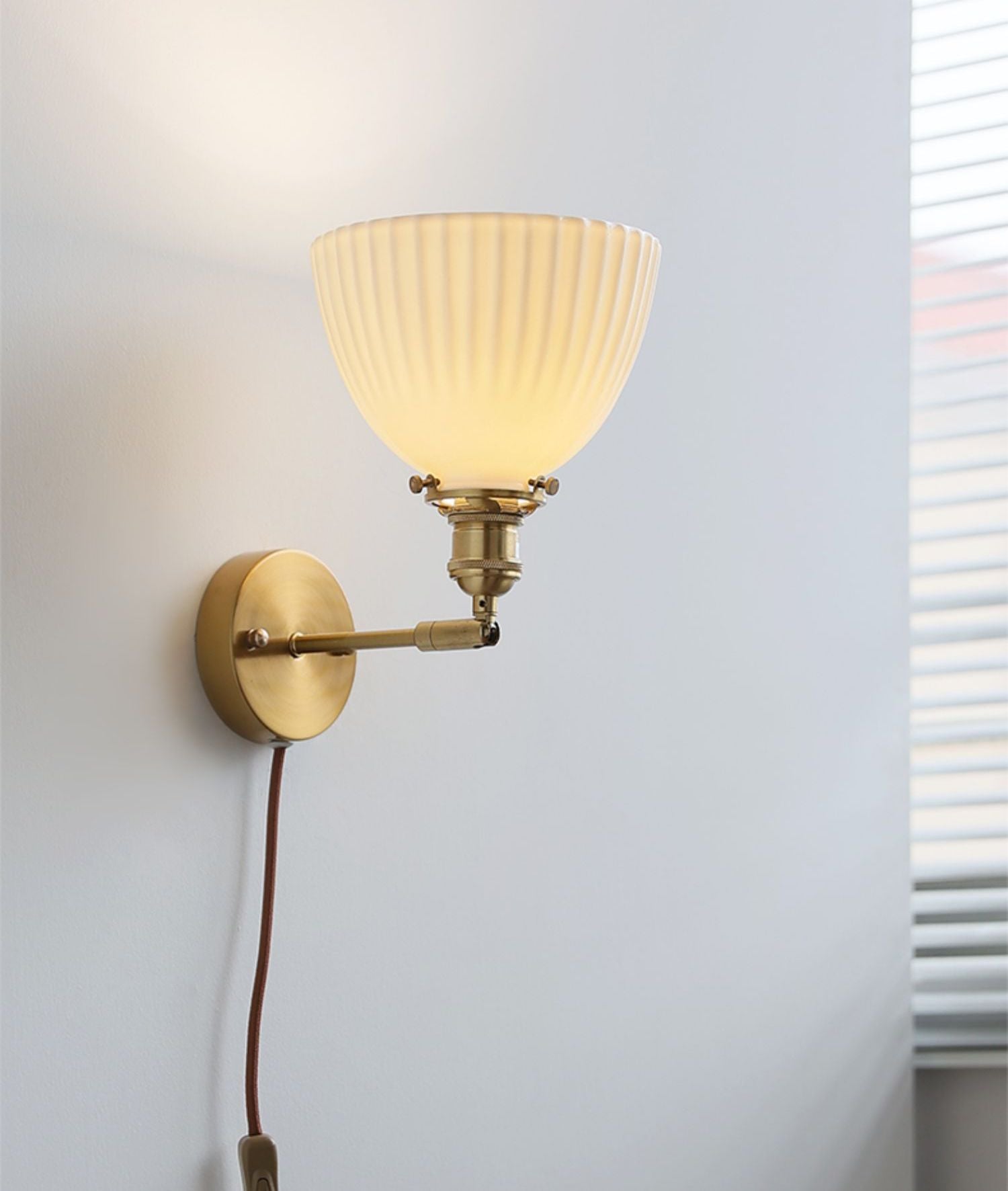 Keramisch glazen plug-in wandkandelaarlicht - 226GBWL