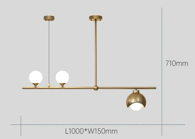 Moderne kroonluchter met matte bollen - 1CH7